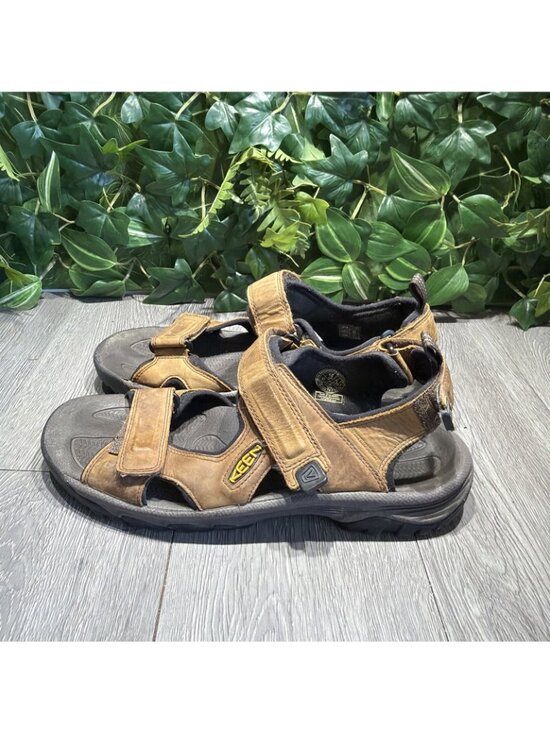 Keen Targhee III Brown Leather Outdoor Sandals Mens Size 10 Hiking Keen Sandal